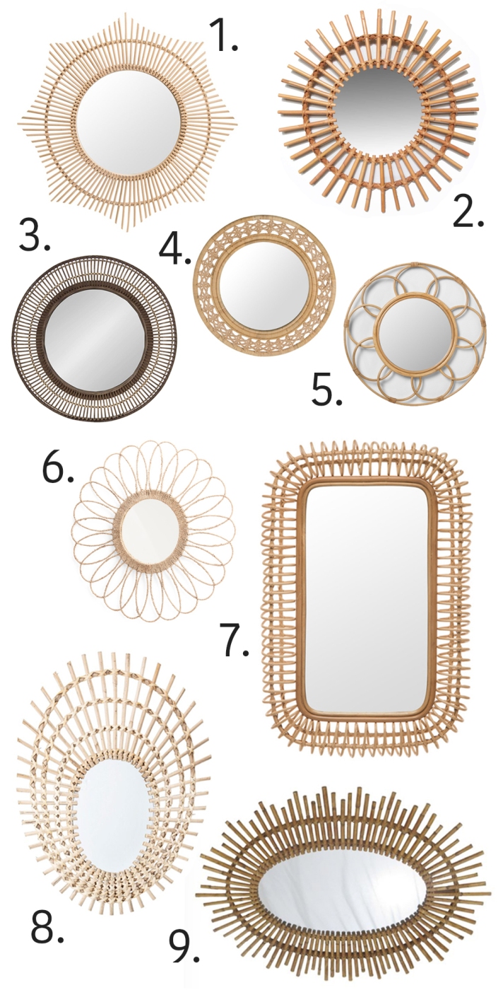 boho mirrors, rattan mirror roundup, bohemian mirror roundup, neutral rooms dont need to be boring - adding texture and layers to a space creates depth . hanging this rattan, bamboo and seagrass mirrors will liven any space!